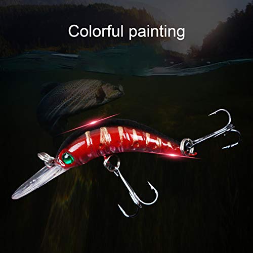 Isca de pesca, 5 cm artificial multicololr realista, isca de peixe para pesca ao ar livre - 5