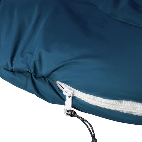 Thermotuff Bolsa de Dormir Usable con Capucha Doble, Mangas Largas, Bolsillos y Cordón Ajustable - Ideal para Camping, Senderismo en Clima Frío y Manta para Estadio (Azul L-XXL) miniatura 4
