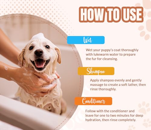 ALFIE'S CHOICE Puppy Shampoo and Conditioner Set | 16 fl oz Each | for Sensitive & Itchy Skin | Puppies, Adults & All Breeds of Dogs - Image 6