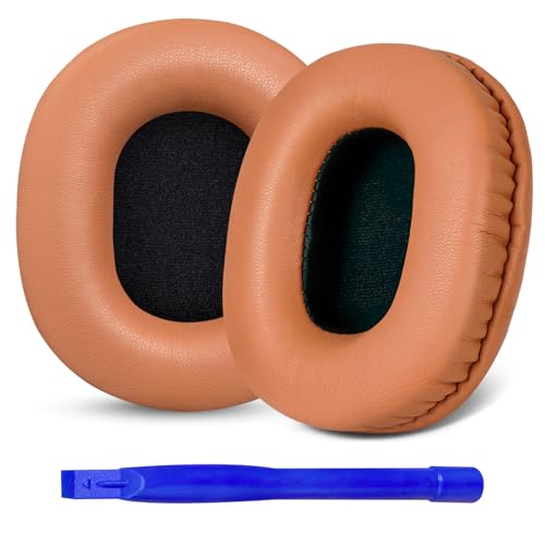 Aurivor Almohadillas de Repuesto para Auriculares Audio Technica ATH M50X M50xBT2 M50xLAB M40X M30X M20X MSR7 SX1, Cojines con Cuero Proteico Más Suave y Espuma de Alta Densidad (Marrón) miniatura 1