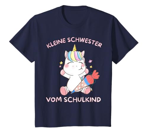 Einhorn Mädchen Einschulung Oberteil Schwester vom Schulkind T-Shirt