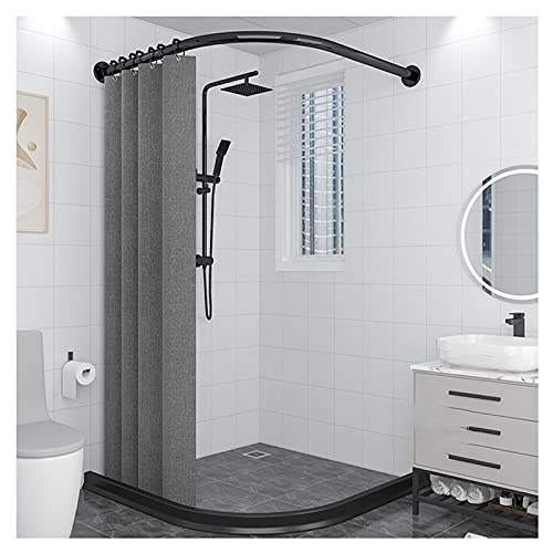 Tringle à rideau en L inox 304 barre de douche incurvée murale d'angle pour baignoire