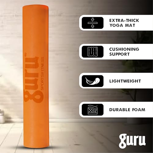 Image of GURU Eva Yoga Mat For Men & Women, Anti Slip Mat for Gym Workout