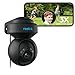WiFi/WLAN günstig Kaufen-Reolink 5MP PTZ Überwachungskamera Aussen, 3X Optischer Zoom, 2,4/5GHz WLAN Kamera Outdoor mit Personen-/Fahrzeugerkennung, Automatischer Verfolgung, Vollfarb-Nachtsicht, E1 Outdoor Schwarz