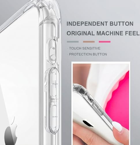 Image of Fashionury 3D Raised Transparent Crystal Clear Back Cover for iPhone 15 Pro | Shockproof Design | Anti-Slip Grip | Camera Protection | 360 Degree Protection Mobile Case
