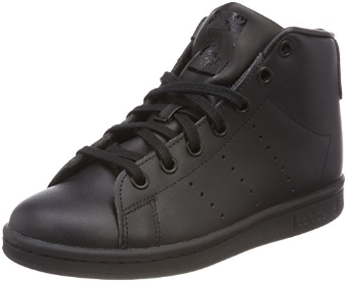 adidas Stan Smith Mid, Baskets Hautes Mixte Enfant, Noir (Core Black 0), 35.5 EU