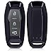 Produktbild kwmobile Autoschlüssel Hülle kompatibel mit Ford 3-Tasten MyKey Autoschlüssel (Key Free) - TPU Schutzhülle Schlüsselhülle Cover in Hochglanz Schwarz