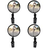 TSUWNO Fahrrad Rückspiegel, 360° drehbar & klappbar für Lenker 15-32mm, Spiegel-Set (4 Stück) für e-bike, MTB & Rennrad.