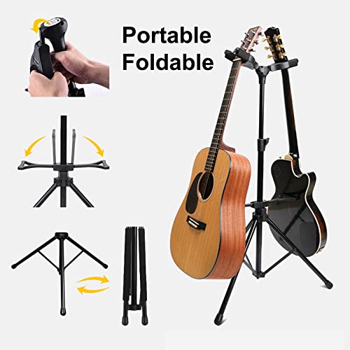 Lqdp Guitare Support Au Sol Support Guitare pour 2 Guitares, Accessoires Guitare avec Pliable Verrouillage par Gravité Support de Cou & Repose-Dos, Universel Noir - Les Beatles, Paul McCartney, John Lennon, RIngo Starr, George Harrison Lqdp Guitare Support Au Sol Support Guitare pour 2 Guitares, Accessoires Guitare avec Pliable Verrouillage par Gravité Support de Cou & Repose-Dos, Universel Noir – Image 8