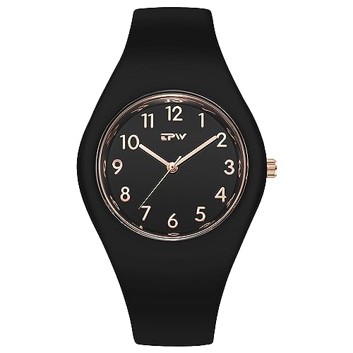 Aroncent Analog Silicone Watch: Waterproof Quartz Watch with Silicone Strap Easy to Read - Wrist...