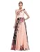 GRACE KARIN Floral Print Graceful Chiffon Prom Dress for Women (Multi-Colored)