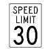 NMC TM156K Traffic Sign, Legend "SPEED LIMIT 30", 18" Length x 24" Height, High Intensity Prismatic Reflective Aluminum 0.080, Black On White