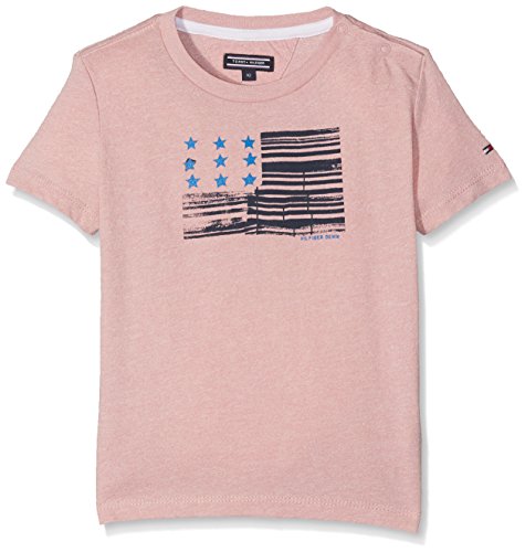 Tommy Hilfiger Baby-M/&auml;dchen T-Shirt Lurex Flag Embroidery Tee S//S
