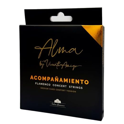 Juego de Cuerdas “Alma” Para Guitarra Flamenca y Clásica Serie Vicente Amigo – Modelo Acompañamiento | Tensión Media-Alta Confort | Sonido Cálido y Brillante