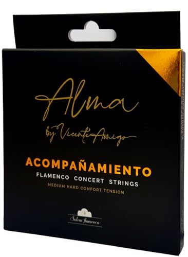 Juego de cuerdas para guitarra flamenca y clásica “Alma” by Vicente Amigo - Modelo Acompañamiento – Tensión media-alta confort | Sonido cálido y brillante