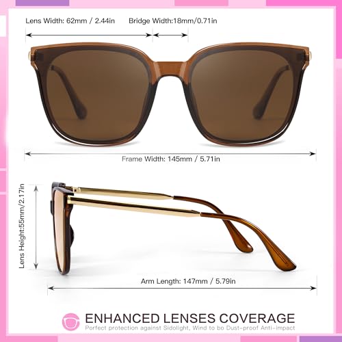 FancyPink Oversized Cat Eye Sunglasses for Womens Polarized Shades w UVProtection Trendy Fashion Sunglasses3