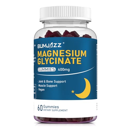 Gomitas de glicinato de magnesio 400mg - 60 unidades - L-treonato de magnesio 200mg - y potasio con vitaminas D, B6 y CoQ10