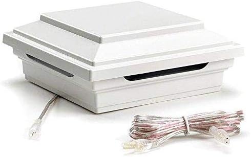 Luz LED de tapa para poste, estilo cuadrado, Cuadrado, Blanco Clásico