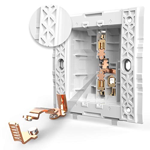 Light Switch Office Meeting Room Golden Metal 86 Type 10A Single Control Switch Invisible And Easy To Disassemble The Large Button Panel Decoration (Color : Gold, Size : 3) #TOP5