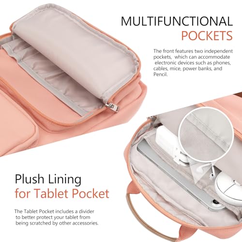 Image of 10-13 Inch Tablet Sleeve Bag, Ipad Bag for 13 In /11 in New iPad Pro M4 & 13 in Air M2 2024,iPad Pro 12.9 M2&M1,Ipad 10.9,Galaxy Tab S8+ /S9+ 12.4,with Removable Shoulder Strap (Pink)