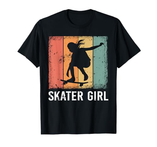 Cool Skater Art Women Girls Skateboarding Skateboard Skating T-Shirt