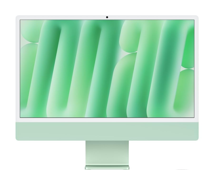 Apple 2024 iMac with Apple M4 with 8CPU & 8GPU, 24-inch, 16GB RAM, 256GB SSD Storage, Green (Renewed)