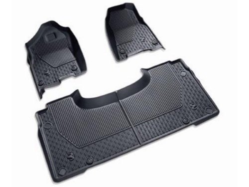 82215321AB - 2019 Ram 1500 All-Weather Slush Mats - Black - Crew Cab