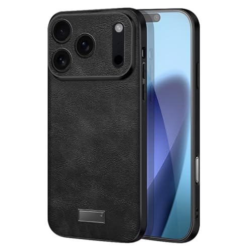Étui en cuir pour iPhone 17 Air, coque arrière fine idéale au bureau et en voyage