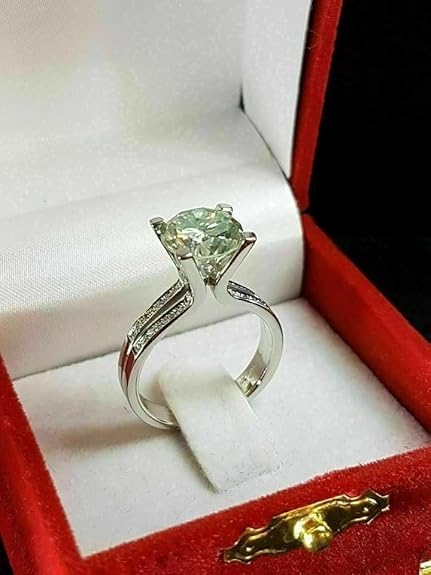 Chandni Enterprise! 4.00 Carat Round Cut Lab Created Diamond Solitaire Engagement Ring, 14K White Gold Finish3