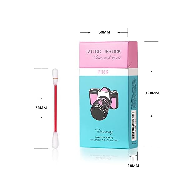 MAEPEOR-Tattoo-Lipstick-20-PCS-Cigarette-Cotton-Swab-Lipstick-Long-Lasting-and-Kiss-proof-Cotton-Swab-Lip-Glaze-for-Easily-Carrying-20PCS-Mix MAEPEOR Tattoo Lipstick 20 PCS Cigarette Cotton Swab Lipstick Long-Lasting and Kiss-proof Cotton Swab Lip Glaze for Easily Carrying (20PCS, Mix)