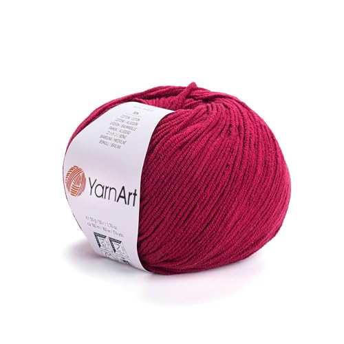 YarnArt Cotton Blend Amigurumi Yarn Cotton Acrylic Blend Yarn for Knitting & Crochet Soft & Durable Yarn for Amigurumi Baby Items and Garments