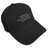 Speedy Pros Baseball Cap Because I'm The Director Embroidery Funny & Novelty Humor Acrylic Hats for Men Women Strap Closure Black Design Only