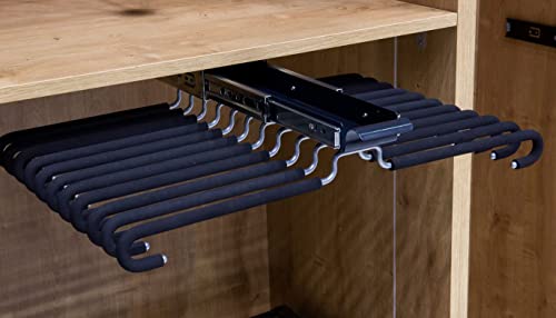 Pantalonero doble con recubrimiento de foam negro antideslizante, extracción total con sistema de freno Cover