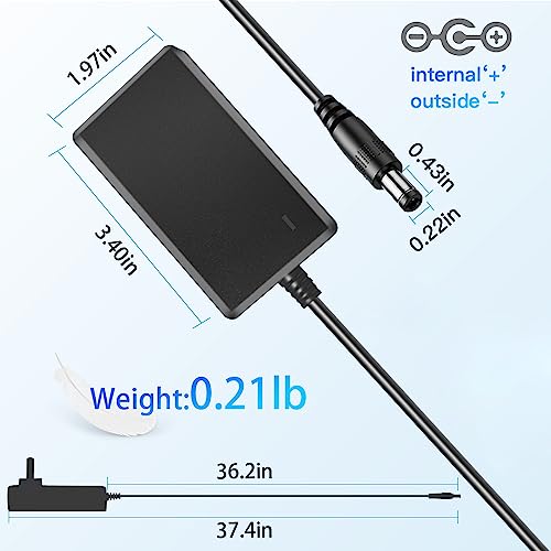 21V 1A Universal Lithium Battery Charger AC/DC Adapter Power Supply Cord 24Volt 1000mA 800mA 500mA Switching Transformer with 5.5×2.5/2.1mm Plug Jaks for Infant Monitor CCTV Cameras