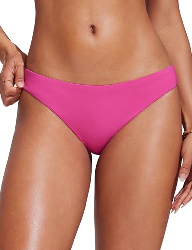 Image of CRZ YOGA Low Waisted Bikini Bottoms | Mid Cut Leg, Medium Bum Coverage, Full Lining, Swim, Bathing Suit Briefs for Women