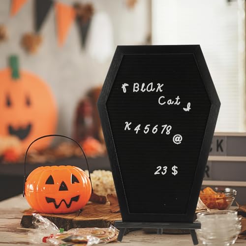 Tableau Mémo Cercueil Halloween Bois Foncé Décoration Créative Fêtes