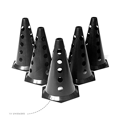 Kit Escada De Agilidade + 10 Cones Com Barreira + 10 Chapéu