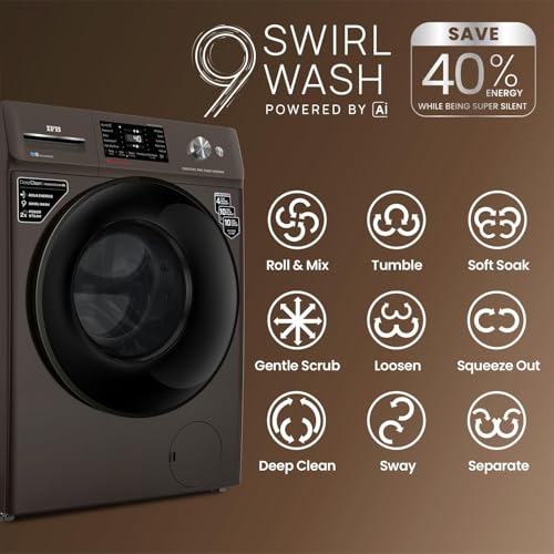 Image of IFB 9 Kg 5 Star, DeepClean Technology, AI Powered, WiFi, Fully Automatic Front Load Washing Machine (EXECUTIVE MXN 9014K CMS, PowerSteam, 9 Swirl, Steam Refresh, Inbuilt Heater, Eco Inverter, Mocha)