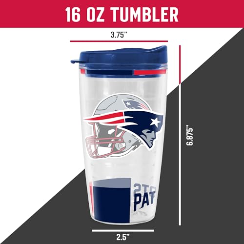 Image of Rico Industries NFL Football Double Wall Classic 16oz Or 20oz Tritan Tumbler W Lid
