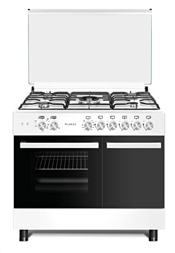 Cucina da 90x60 BIANCA LAR.EL forno ELETTRICO con vano porta bombola 5 fuochi