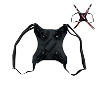 Gwezmxs Mittelalter Schwerthalter Rücken für Katana, Herren Samurai Cosplay Kostüm, LARP Accessoires, Schwarz