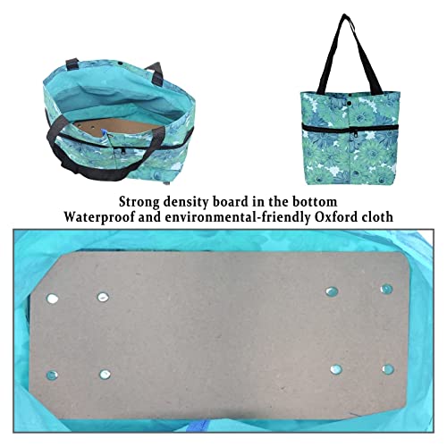 Faltbarer Einkaufstrolley, Flexible Einkaufstasche aus Oxford-Stoff mit Rädern, zusammenklappbare Einkaufstasche… – Bild 5