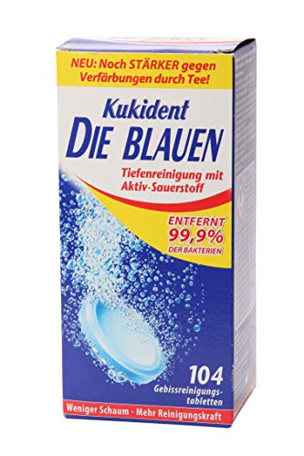 Kukident De blauwe bijtreinigingstabletten 104 stuks