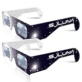 Solar Eclipse Glasses AAS Approved 2024 - Made in the USA CE and ISO Certified Safe Shades for Direct Sun Viewing (2 Pack)