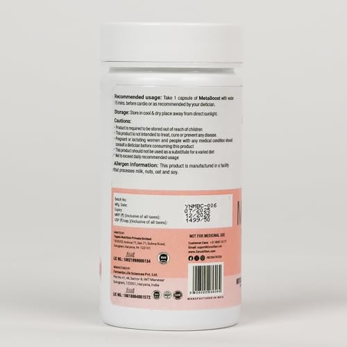 Image of 2X Nutrition MetaBoost, natural and thermogenic fat loss solution | Fat Burner for both men & women | No Side Effects, Energy & Metabolism - Pack of 30 Capsules