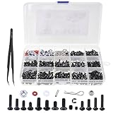 ARCADORA RC Screw Kit 500PCS Assortment Set with Tweezer, M3 M4 Hex ​Screws Nut Shell Buckle...