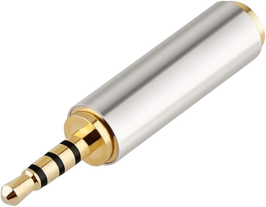 2.5mm Male to 3.5mm Female Audio Adapter Premium Quality Converter Headphone Earphone Headset 3 Ring Jack - Stereo or Mono