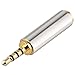 Josi Minea 2.5mm Male to 3.5mm Female Audio Adapter Premium Quality Converter Headphone Earphone Headset 3 Ring Jack - Stereo or Mono