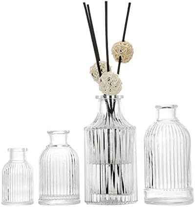 Botellas de vidrio difusor de aromas 100ml claras redondas miniatura 9