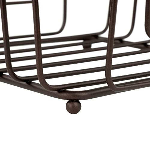 Spectrum Diversified Ashley Flat, Modern Dining Table Décor Horizontal Napkin Holder For Kitchen Tables & Countertops, Bronze #TOP2